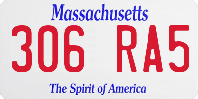 MA license plate 306RA5
