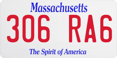 MA license plate 306RA6