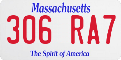 MA license plate 306RA7