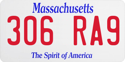 MA license plate 306RA9