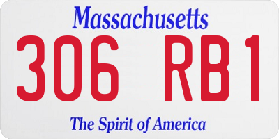 MA license plate 306RB1