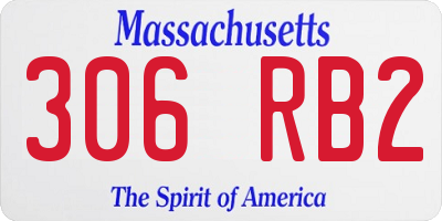 MA license plate 306RB2