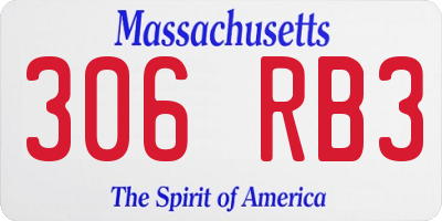 MA license plate 306RB3