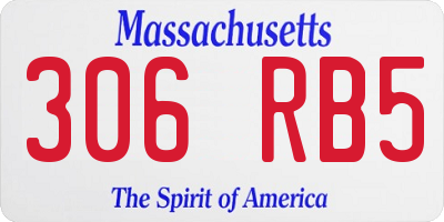 MA license plate 306RB5