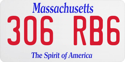 MA license plate 306RB6