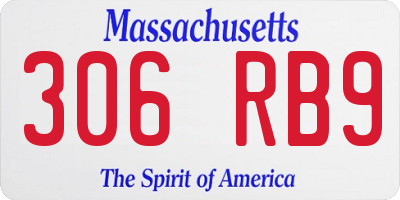 MA license plate 306RB9