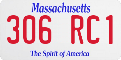 MA license plate 306RC1