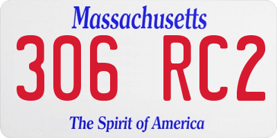 MA license plate 306RC2