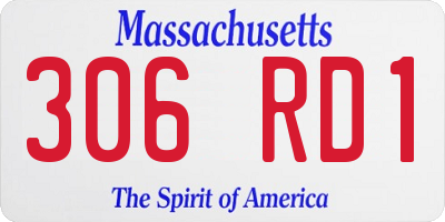 MA license plate 306RD1