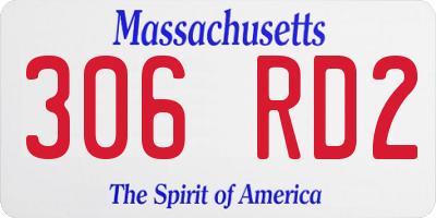 MA license plate 306RD2