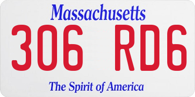 MA license plate 306RD6