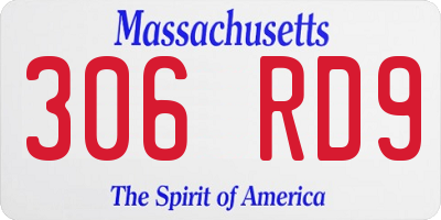 MA license plate 306RD9