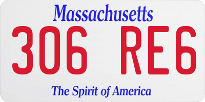 MA license plate 306RE6