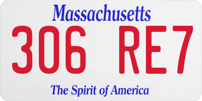 MA license plate 306RE7