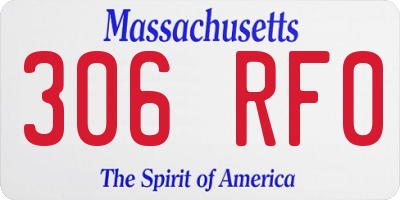 MA license plate 306RF0