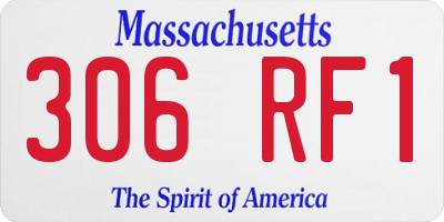 MA license plate 306RF1