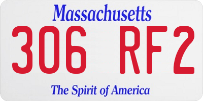 MA license plate 306RF2