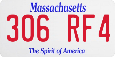 MA license plate 306RF4