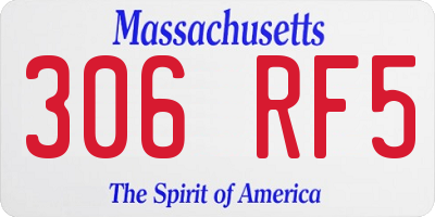MA license plate 306RF5