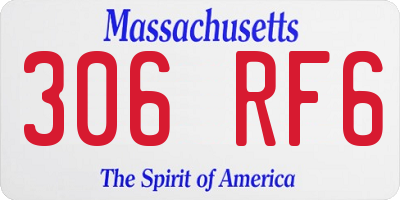 MA license plate 306RF6