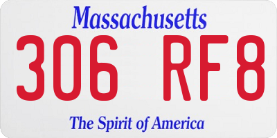 MA license plate 306RF8