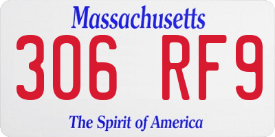 MA license plate 306RF9