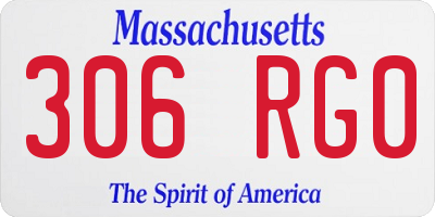 MA license plate 306RG0