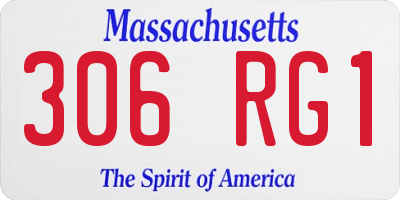 MA license plate 306RG1