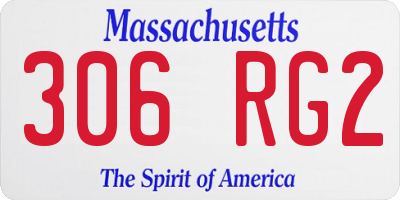 MA license plate 306RG2