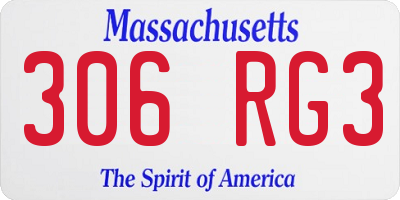 MA license plate 306RG3