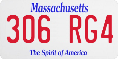 MA license plate 306RG4