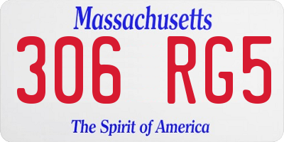 MA license plate 306RG5