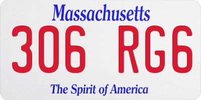MA license plate 306RG6