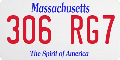 MA license plate 306RG7