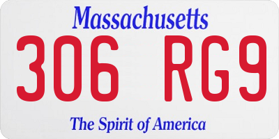 MA license plate 306RG9