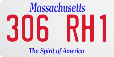 MA license plate 306RH1