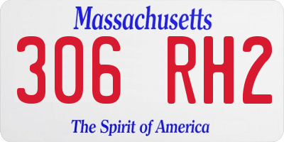 MA license plate 306RH2