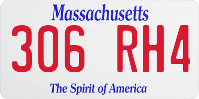 MA license plate 306RH4
