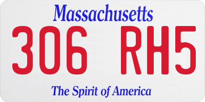MA license plate 306RH5