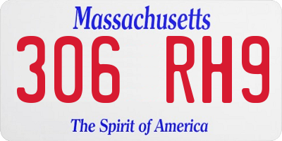 MA license plate 306RH9