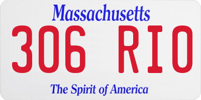 MA license plate 306RI0
