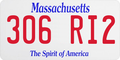 MA license plate 306RI2