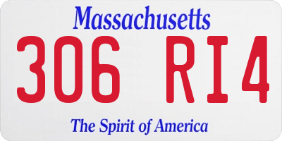 MA license plate 306RI4