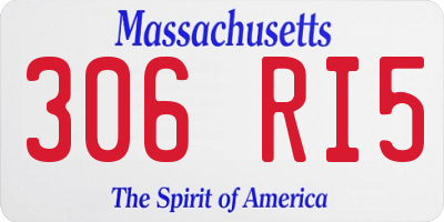 MA license plate 306RI5