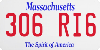 MA license plate 306RI6