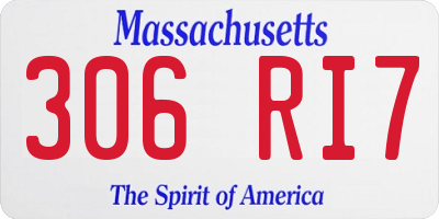 MA license plate 306RI7