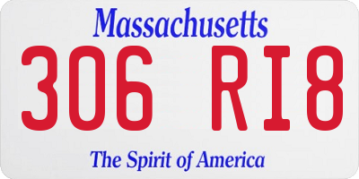 MA license plate 306RI8