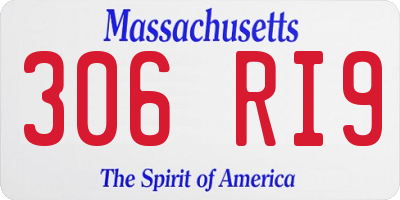 MA license plate 306RI9