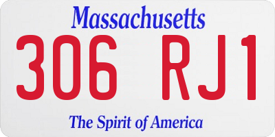 MA license plate 306RJ1