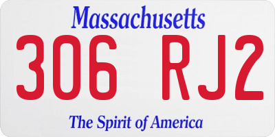 MA license plate 306RJ2